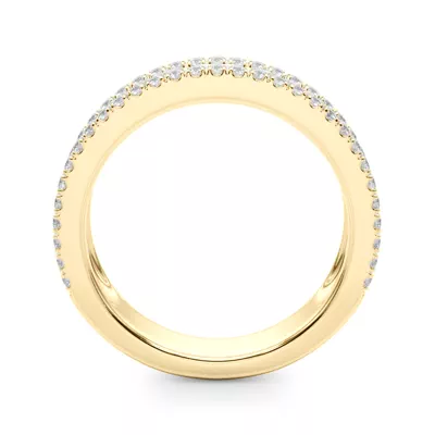 Opulencia Round And Baguette Diamond Wedding Band