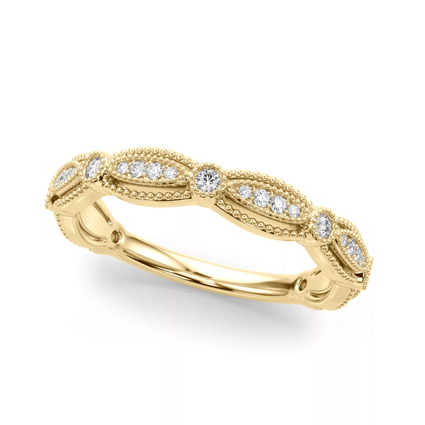 Topazia Vintage Inspired Wedding Band