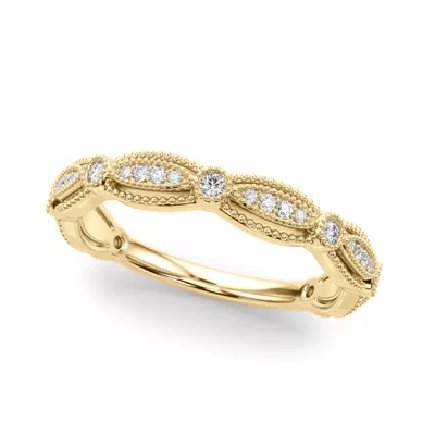 Topazia Vintage Inspired Wedding Band