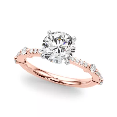 Zephrine Pave Station Engagement Ring
