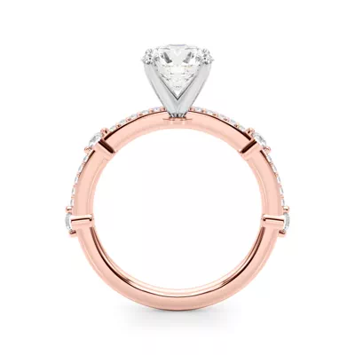 Zephrine Pave Station Engagement Ring
