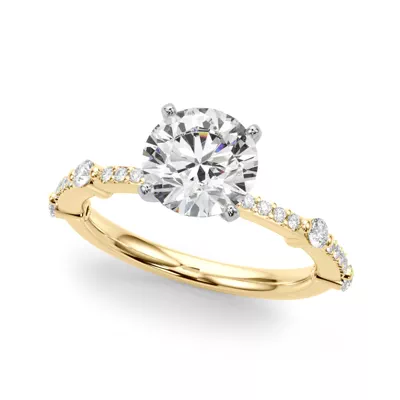 Zephrine Pave Station Engagement Ring