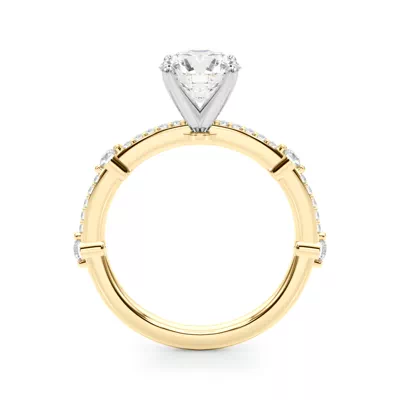 Zephrine Pave Station Engagement Ring