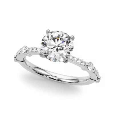 Zephrine Pave Station Engagement Ring