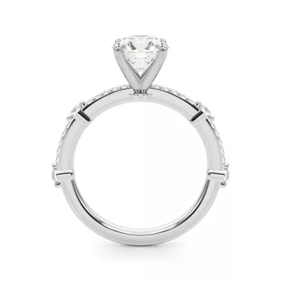 Zephrine Pave Station Engagement Ring