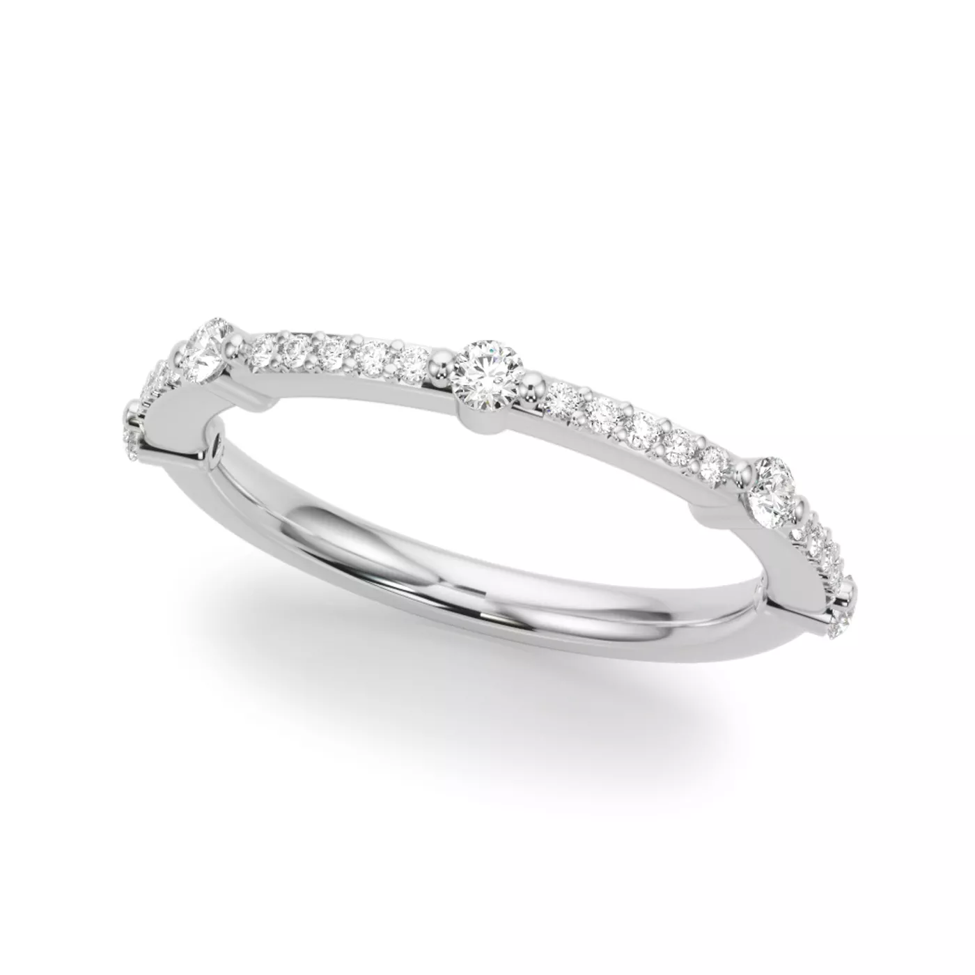Zephrine Pave Station Diamond Band