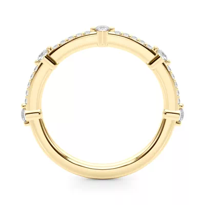 Zephrine Pave Station Diamond Band