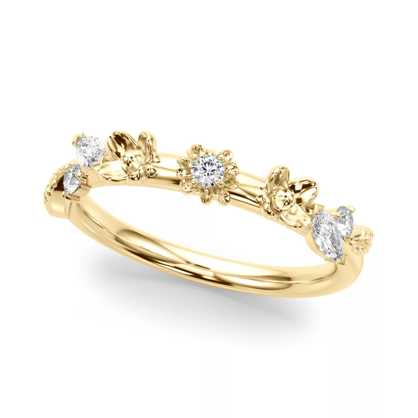 Tulum Floral Wedding Band