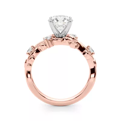 Flamenco Twisted Vine And Leaf Engagement Ring
