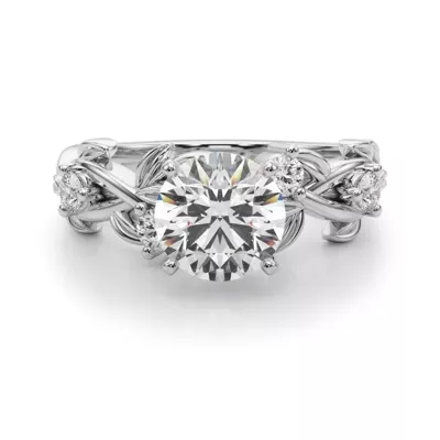 Flamenco Twisted Vine And Leaf Engagement Ring