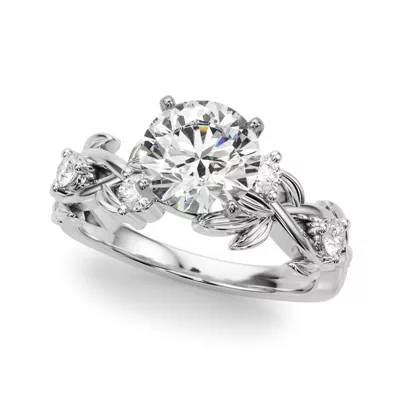 Flamenco Twisted Vine And Leaf Engagement Ring