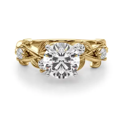 Flamenco Twisted Vine And Leaf Engagement Ring