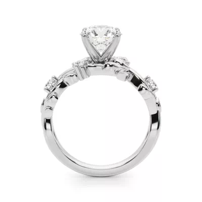 Flamenco Twisted Vine And Leaf Engagement Ring