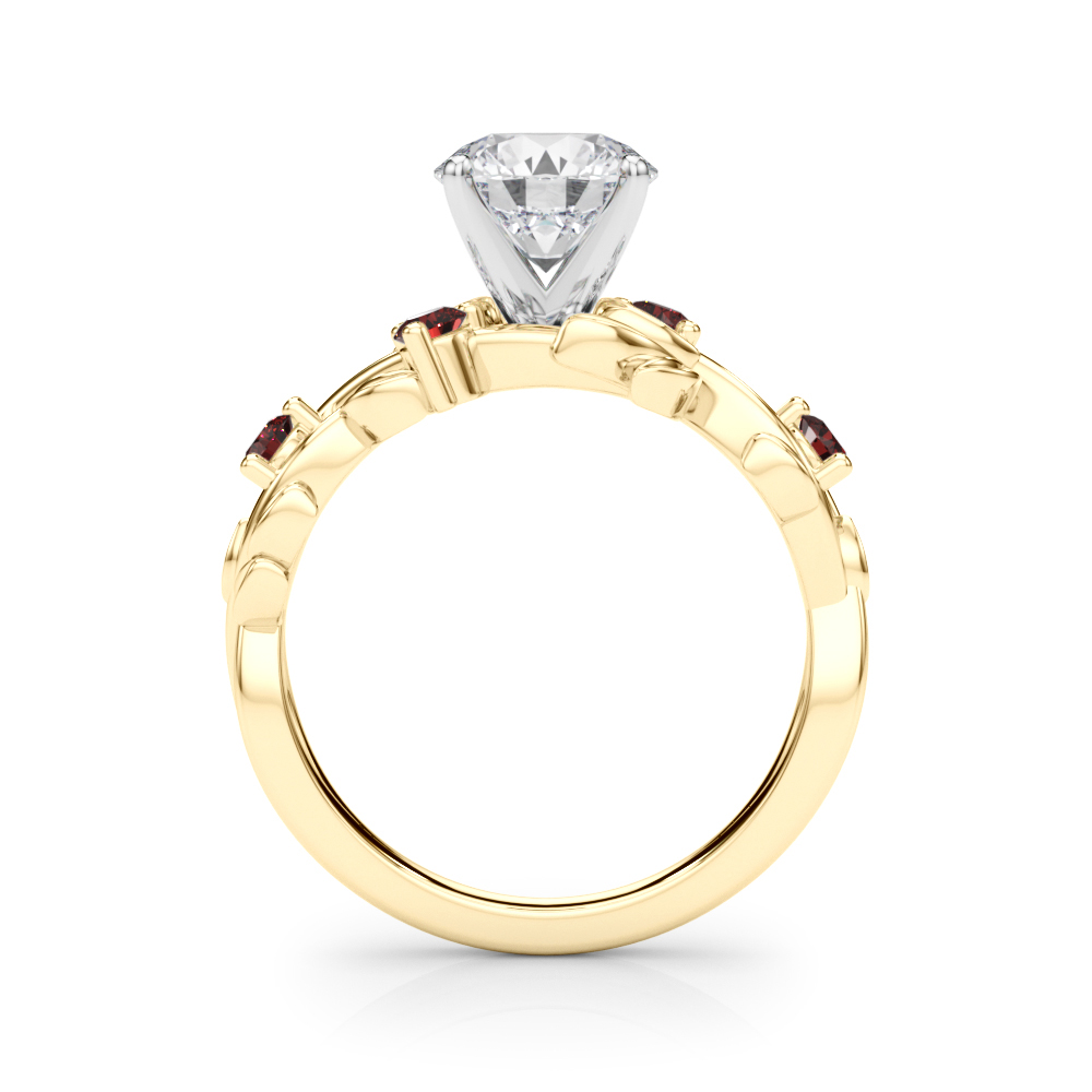 Flamenco Lab Ruby Twisted Vine & Leaf Engagement Ring