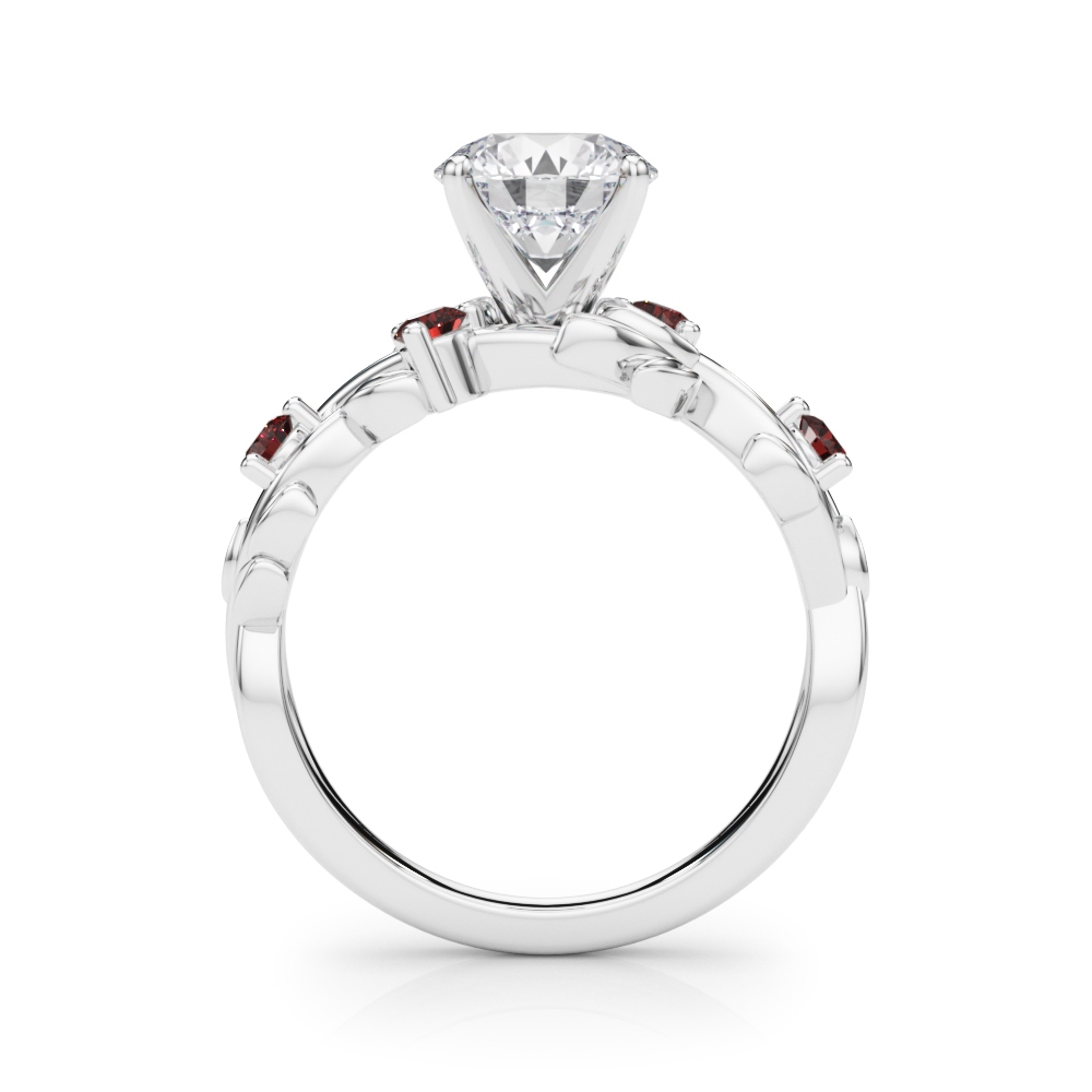 Flamenco Lab Ruby Twisted Vine & Leaf Engagement Ring