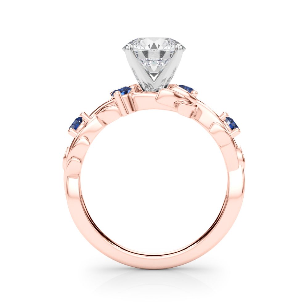 Flamenco Lab Sapphire Twisted Vine & Leaf Engagement Ring
