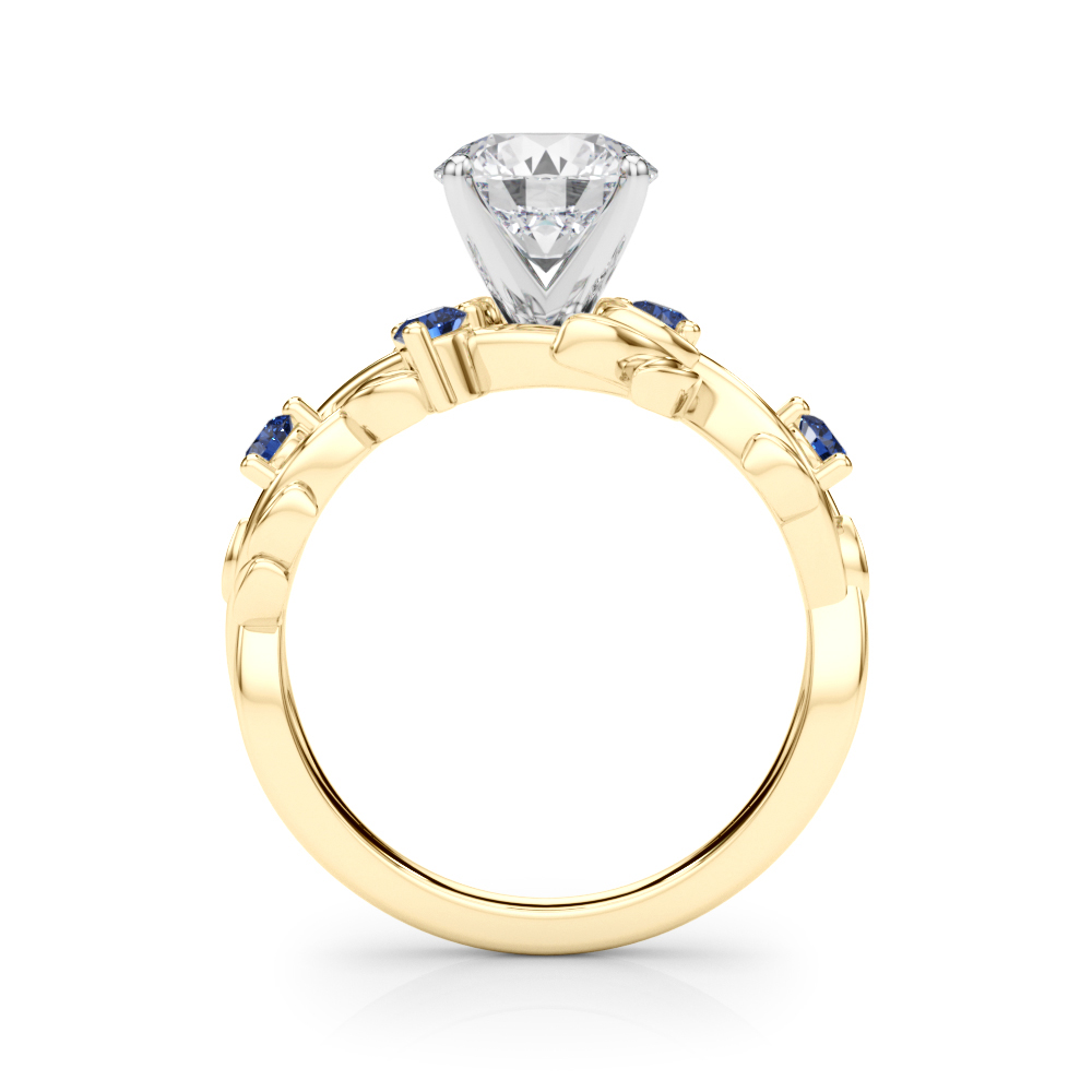 Flamenco Lab Sapphire Twisted Vine & Leaf Engagement Ring