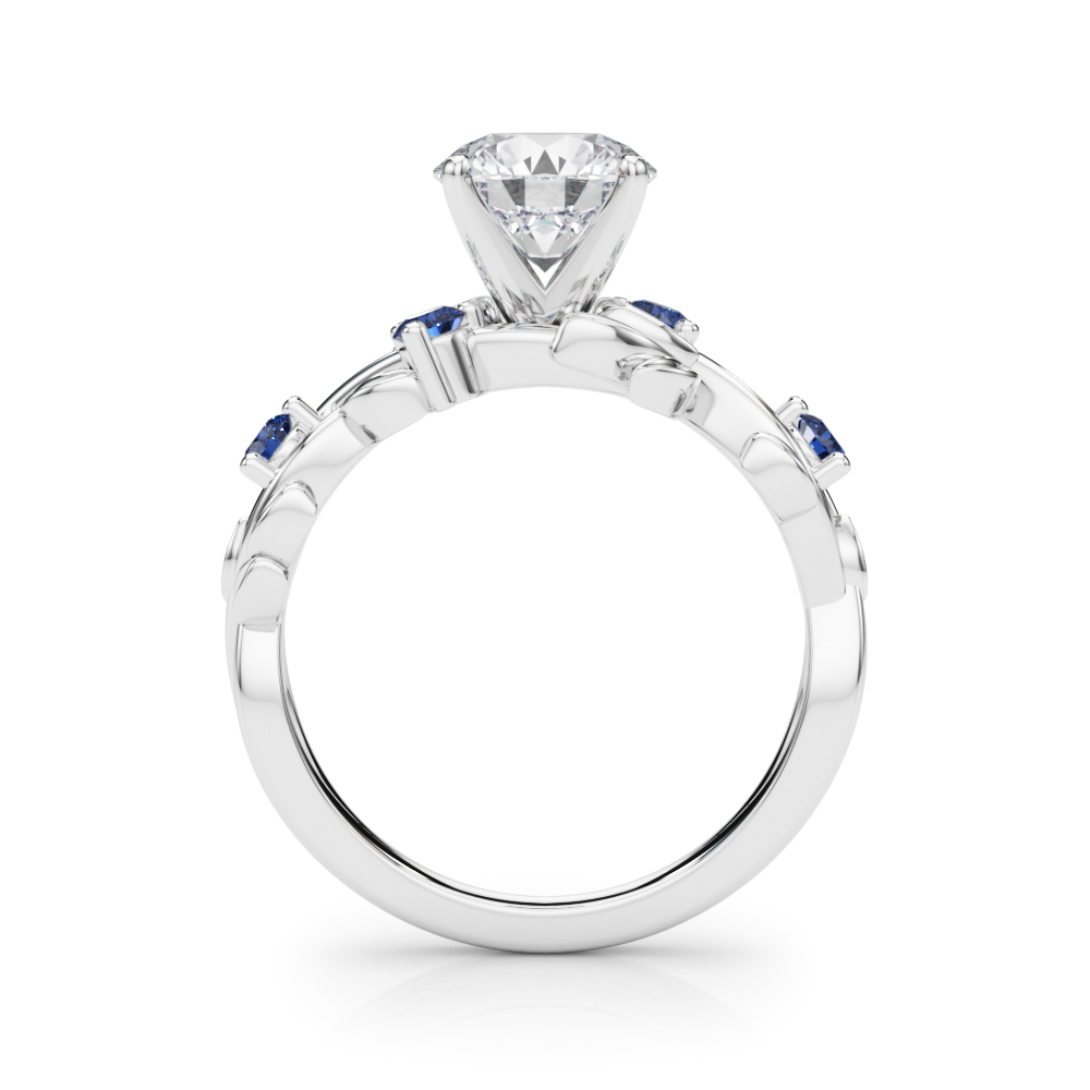 Flamenco Lab Sapphire Twisted Vine & Leaf Engagement Ring