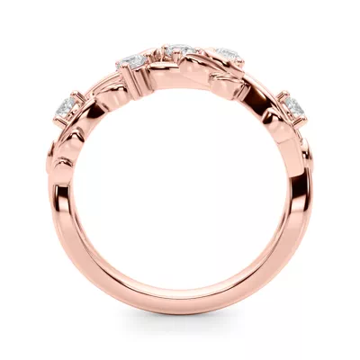 Flamenco Twisted Vine And Leaf Wedding Band