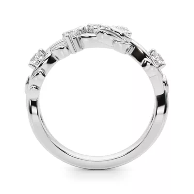 Flamenco Twisted Vine And Leaf Wedding Band
