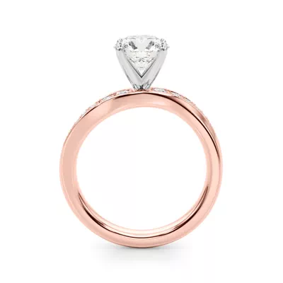 Carmen Modern Curved Engagement Ring
