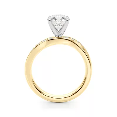 Carmen Modern Curved Engagement Ring