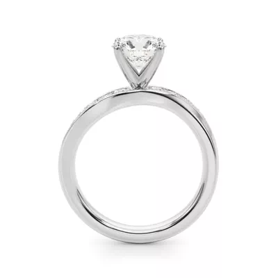 Carmen Modern Curved Engagement Ring