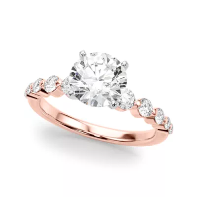 Rhossili Floating Graduated Diamond Engagement Ring