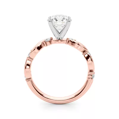 Mykonos Twist Pave Engagement Ring