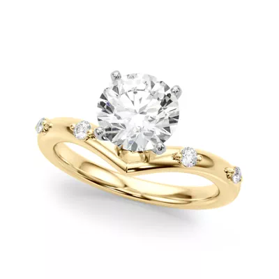 Aspyn Chevron Diamond Engagement Ring