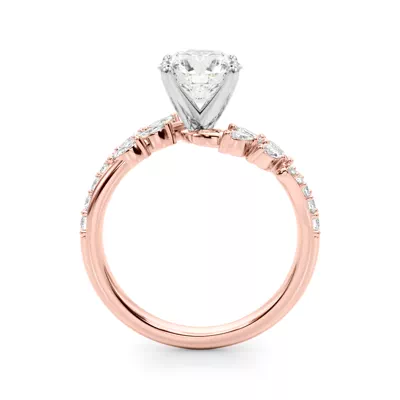 Lynx Diamond Leaf Engagement Ring