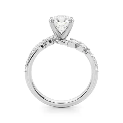 Lynx Diamond Leaf Engagement Ring