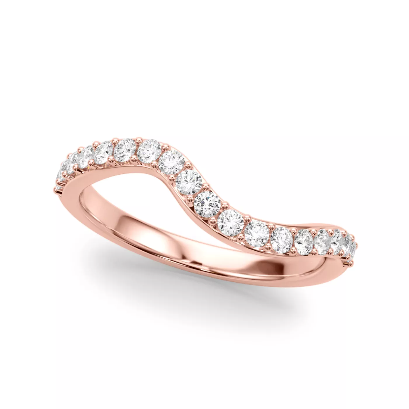 Lynx Curved Pave Band