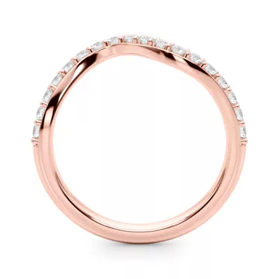 Lynx Curved Pave Band