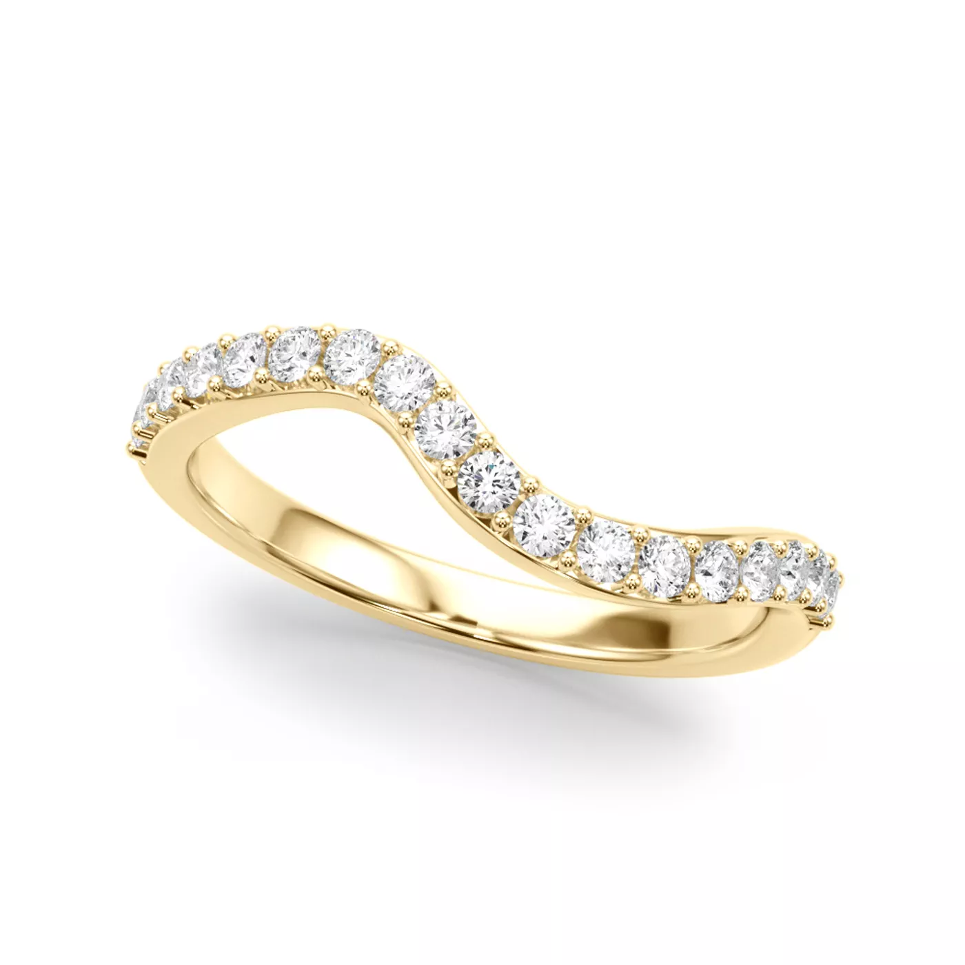 Lynx Curved Pave Band