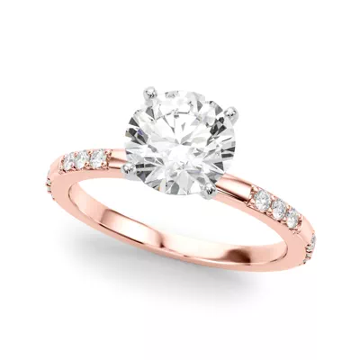 Dove Pave Engagement Ring