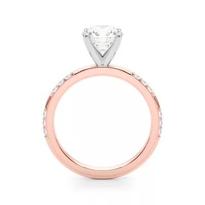 Dove Pave Engagement Ring