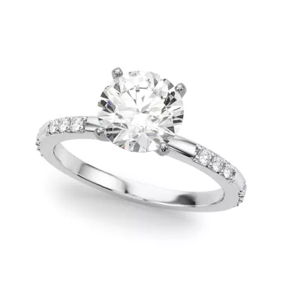 Dove Pave Engagement Ring