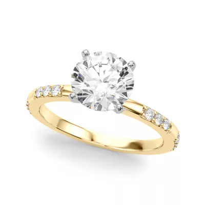 Dove Pave Engagement Ring