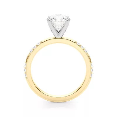 Dove Pave Engagement Ring