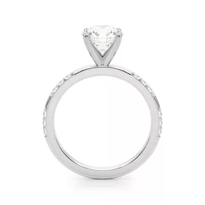 Dove Pave Engagement Ring
