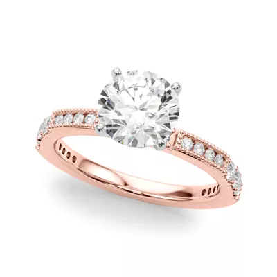 Capucine Milgrain Channel Engagement Ring