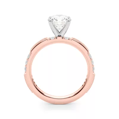 Capucine Milgrain Channel Engagement Ring