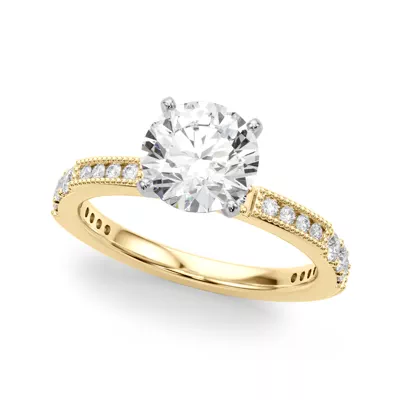 Capucine Milgrain Channel Engagement Ring