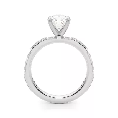 Capucine Milgrain Channel Engagement Ring