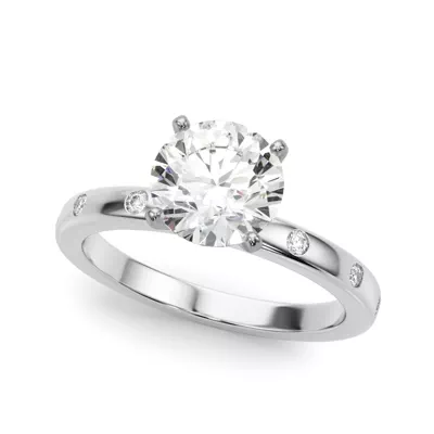 Delphine Flush Diamond Engagement Ring