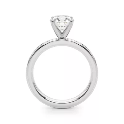 Fleurie Channel Set Baguette Engagement Ring