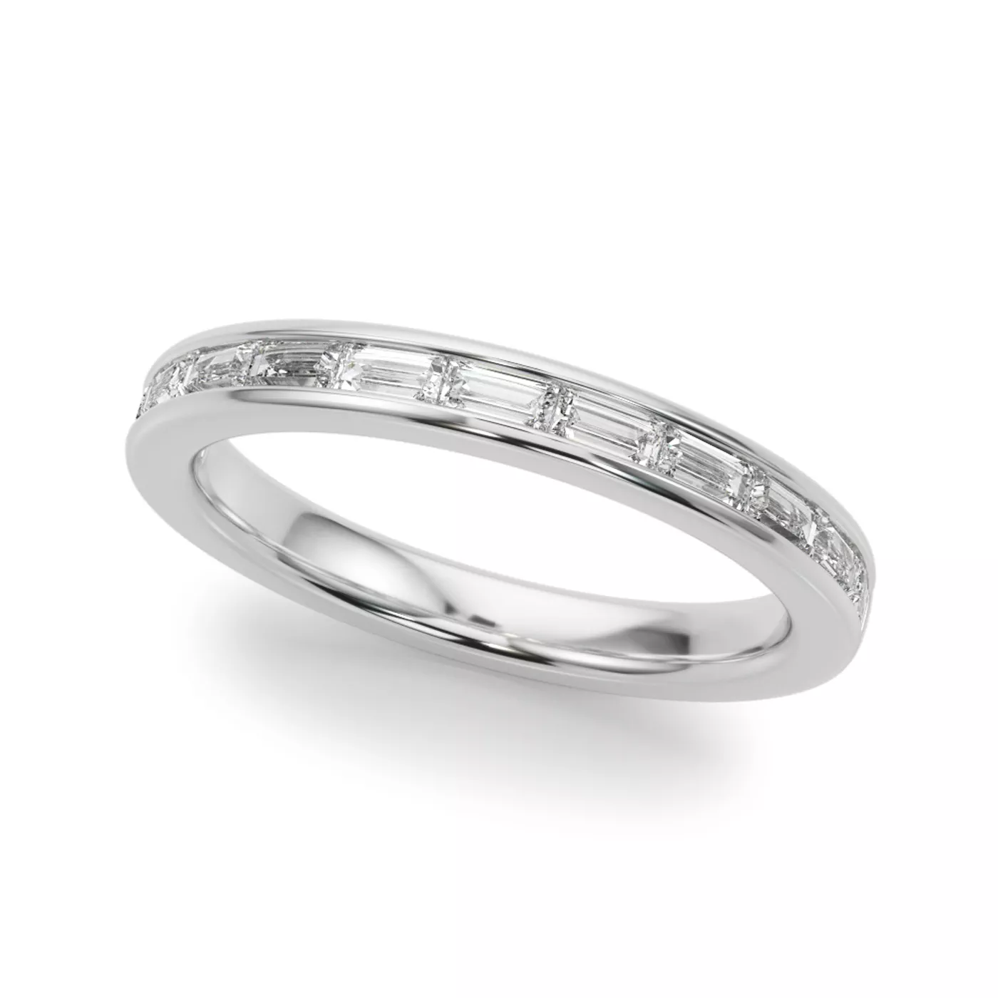 Fleurie Channel Set Baguette Band