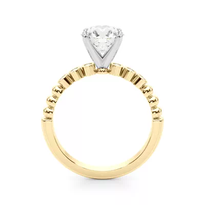Kateri Beaded Bezel Diamond Engagement Ring