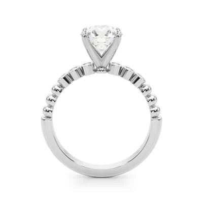 Kateri Beaded Bezel Diamond Engagement Ring